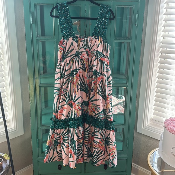 CROSBY Bowie Dress in Parrot Party - RARE - Picture 3 of 6